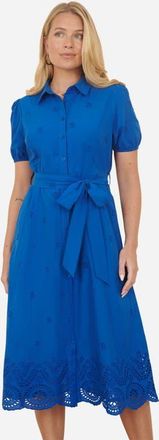 Yumi Cotton Shirt Midi Dress in Blue at Nordstrom, Size 12