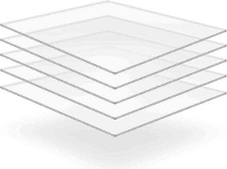 vidaXL Hojas De Vidrio Acr&iacute;lico 5 Pcs Transparente 40 X 60 Cm Acr&iacute;lico Vidaxl