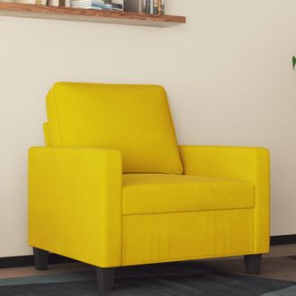 vidaXL Sill&oacute;n De Terciopelo Amarillo 60 Cm Vidaxl