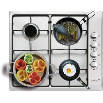 Culina Amsterdam Culina - Placa Gas Cata Gi6031x 4f. Inox 8066011 Natural Triple Corona