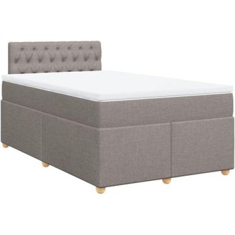 vidaXL Vidaxl - Cama Box Spring Con Colch&oacute;n Tela Gris Taupe 120x200 Cm