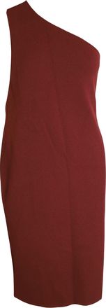 Bottega Veneta jurk met &eacute;&eacute;n schouder in roestbruine viscose