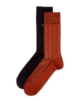 HUGO BOSS 2Pk Pinstripe Socks