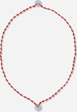 Neighborhood Cord Coin Necklace Red