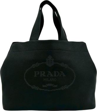 Prada Pre-owned Prada Vitello Daino Logo Handbag Ladies 23H063PSK1AVWKUP
