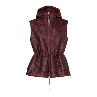 Fendi Waistcoats, female, Purple, M, Gilet