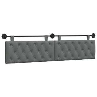 vidaXL Cabecero Colgante Gris Oscuro Tela Vidaxl