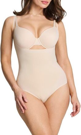 Spanx SPANXsculpt GoFigure Open Bust Shaper Bodysuit in Toasted Coconut at Nordstrom, Size X-Small