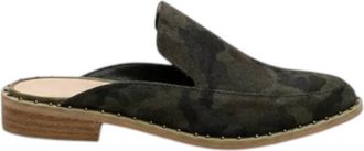 Very Volatile Womens Atwood Mule In Green Calf Hair Camo