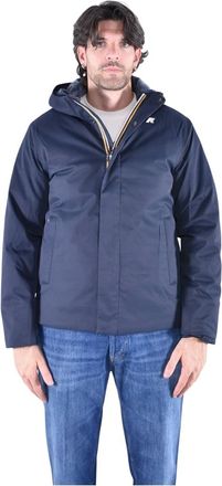 K-Way Jacko Twill Marmotta Jas - Heren - Jassen - Blauw - Maat: L Poliester