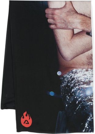 Acne Studios photographic-print scarf - unisex - Silk - One Size - Blue