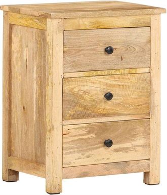 vidaXL Vidaxl - Mesita de noche de madera maciza de mango 45x35x60 cm