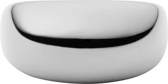 Fossil Womens Ellis Domed Collection Stainless Steel Band Ring