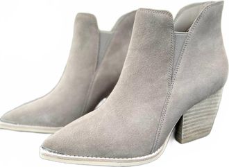 Vintage Havana Womens Suede Ankle Bootie In Grey