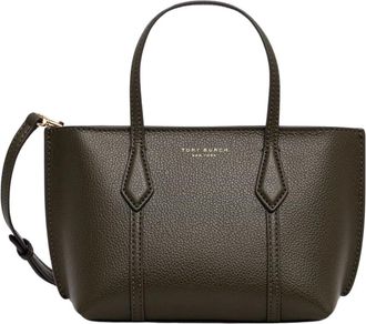Tory Burch Perry Mini Tote - Dames - Handtassen - Groen - ONE Size - Katoen - Tassen