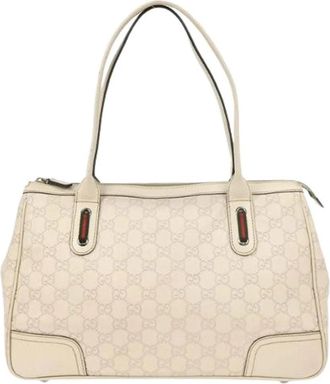 Gucci Pre-owned Vintage Handtas - Dames - Vintage Handtas - Wit - ONE Size - Leer - Vintage