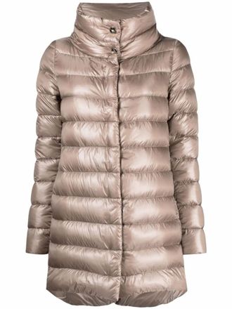 Herno Light Brown Amelia Midi Down Jacket