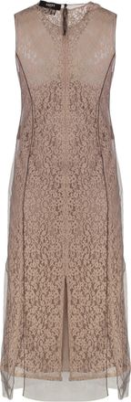 Fendi Womens Dress Lace Midi Pink Polyamide