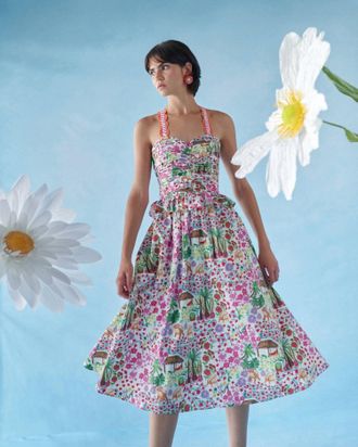 Celia B Kei Midi Dress In Multi