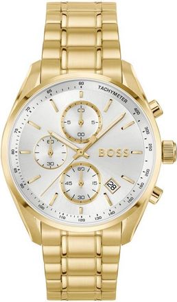 BOSS Grand Prix Chronograph Bracelet Watch, 40mm in Silver Face/gold at Nordstrom