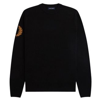 Fred Perry Heren, Truien, Zwart, Maat: L Wol