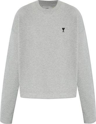 Ami Sweatshirt met geborduurd logo - Dames - Sweatshirts - Grijs - S - Katoen - Hoodies & sweatvesten