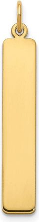 Diamond2Deal 14k Gold Large Blank Bar Charm Pendant
