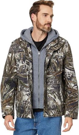 Levi's Two-Pocket Hoodie with Zip Out Jersey Bib/Hood and Sherpa Lining Mens Sweatshirt Real Tree : XL, Cotton/Fleece/Jersey