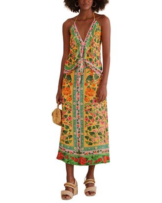 Farm Rio Farm Rio Heart Ivy Scarf Light Midi Skirt