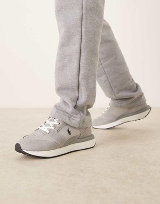 Polo Ralph Lauren Train 89 V2 - Sneakers in camoscio grigie-Grigio