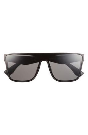 Vince Camuto Flat Top Shield Sunglasses in Black Grey at Nordstrom Rack