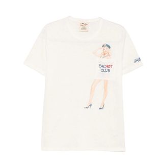 MC2 Saint Barth T-Shirts, male, White, Size: M Hot Sailor 01N EMB
