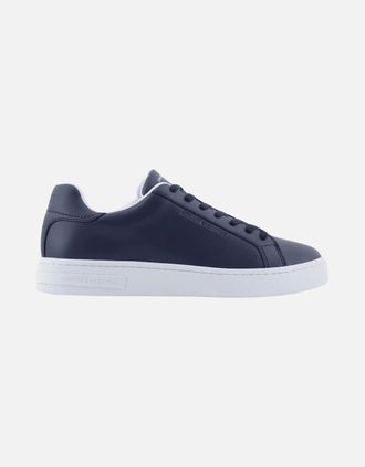 A|X Armani Exchange Mens Leather Navy/White Sneaker Trainer - Size: 11