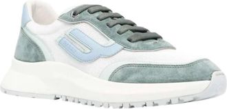 Bally Women Demmy Leather Sneakers In Sage/water