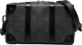 Louis Vuitton Pre-owned Monogram Eclipse Soft Trunk Wallet Crossbody - Dames - Vintage Schoudertas - Zwart - ONE Size - Vintage