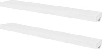 vidaXL Wall Shelves 4 pcs White 100 cm Vidaxl