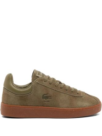 Lacoste Baseshot suede sneakers - men - Calf Suede/Fabric/Calf Leather/Rubber - 10.5 - Green