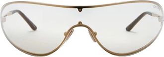 Tom Ford Brady Mask-Frame Zonnebril - Dames - Zonnebrillen - Beige - ONE Size - Accessoires