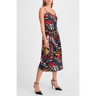 Isaac Mizrahi New York Print Slipdress in Multi at Nordstrom Rack, Size Xx-Large