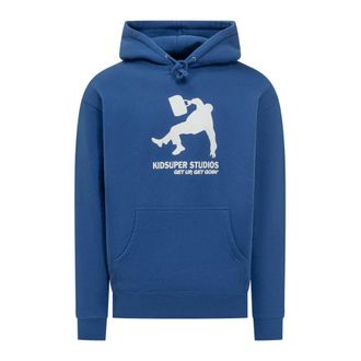 KidSuper Studios Heren, Sweatshirts & Hoodies, Blauw, Maat: S Katoen