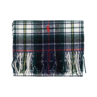 Polo Ralph Lauren Accessoires, Heren, Veelkleurig, ONE Size, Wol, Sjaal met franjes van wol