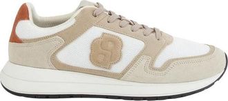 HUGO BOSS Vinston Sneaker - Heren - Sneakers - Beige - 41 EU - Leer - Schoenen