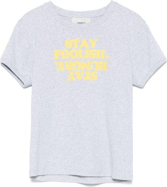 Coperni Stay Hungry-print T-shirt - Grey