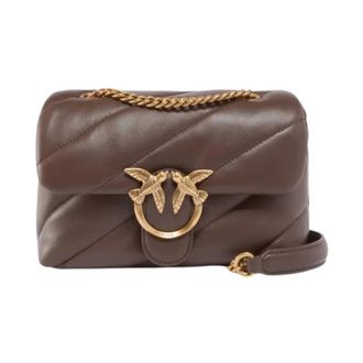 Pinko Pinko, Dames, Tassen, Bruin, Maat: ONE Size Leer