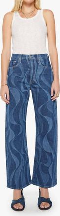Mother The Lasso Sneak Jeans In Twist Of Fate
