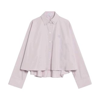 Loewe Shirts, female, Purple, Size: S Camicia Manica Lunga