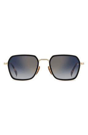 David Beckham 53mm Square Sunglasses in Gold Black/Blsf Gdsp at Nordstrom