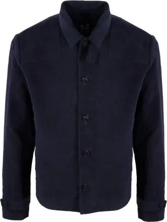 14Bros Wollen shirtjack - Blauw