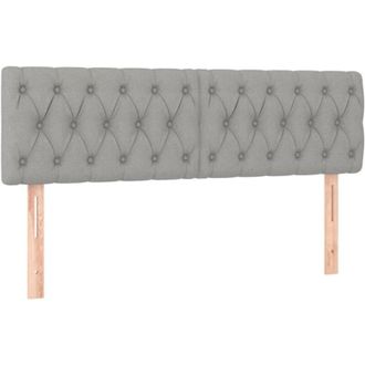 vidaXL Cabeceros 2 Unidades Tela Gris Claro 72x7x78/88 Cm Vidaxl
