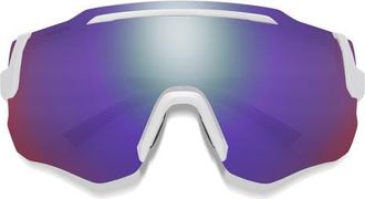 Smith Momentum 135mm ChromaPop Shield Sunglasses in White /Chromapop Violet at Nordstrom